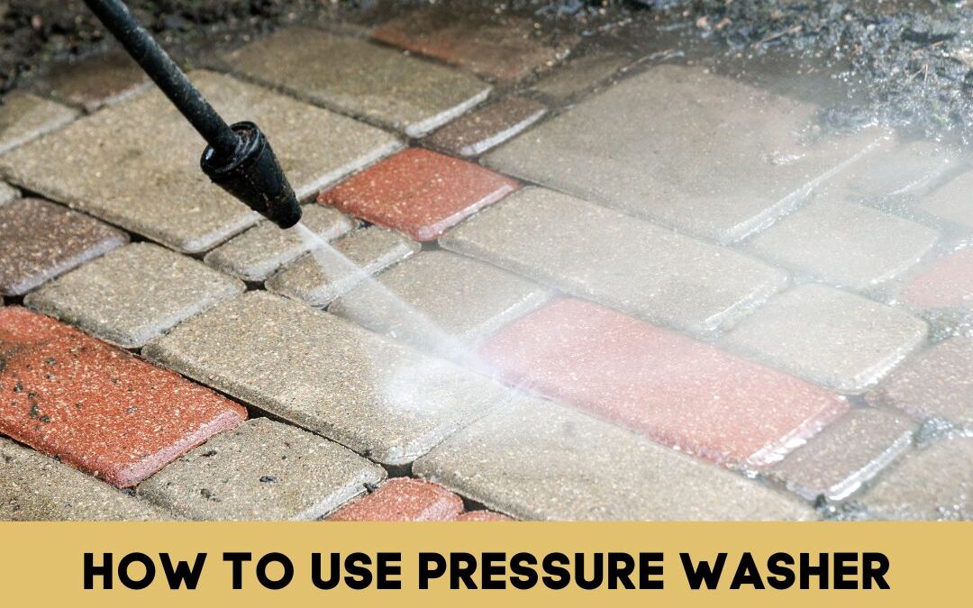 How to use pressure washer to clean block paving