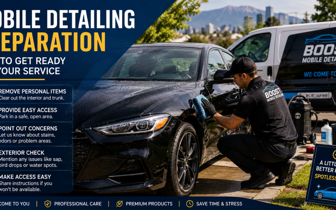 Mobile Detailing Preparation Tips Before Your Appointment